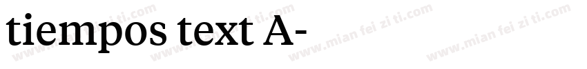 tiempos text A字体转换